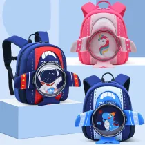 Primary School Cartoon Plane Lightweight Waterproof Backpack School Bag