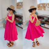 Kids Girl Non-Slip Weave Velcro Soft Flat Summer Beach Sandals