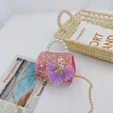Pearl Portable Princess Shoulder Bag For Toddlers Kids