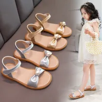 Kids Girl Soft Pear Bow Tie Summer Beach Sandals