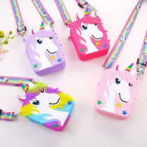 Decompression Unicorn  Silicone Single Shoulder Bag Coin Purse Shoulder Handbag