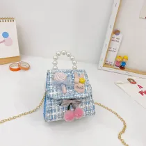 Toddlers Kids Fashion Flowers Cherry Crossbody Shoulder Bag