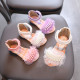 Kids Girl Pearl Lace Beach Summer Dress Sandals