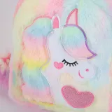 Cute Cartoon Unicorn Love Bow Embroidered Plush Bag