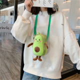 Plush Avocado Crossbody Shoulder Bag For Toddlers Kids