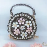 Pearl Flower Crossbody Shoulder Waist Pack Bag for Toddlers Kids