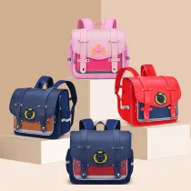Primary School Flip Side Plate Large Capacity Schoolbag Style Lightweight Waterproof Backpack School Bag