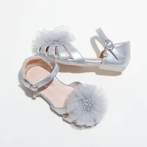 Kids Girl Hollow Out Lace Summer Sandal Dress Shoes