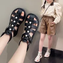 Kids Girl Bowknot Cut Out Open-Toed Sandal Shoes