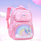 Primary School Rainbow Swan Lightweight Waterproof Backpack School Bag