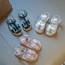Kids Girl Soft Fashion Bow Tie Summer Beach Sandals