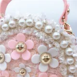 Pearl Flower Crossbody Shoulder Waist Pack Bag for Toddlers Kids