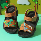 Kids Boy Cartoon Dinosaur Beach Sandal Shoes