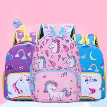 Kindergarten Rainbow Unicorn Schoolbag Lightweight Waterproof Backpack School Bag