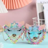 Personality Transparent Unicorn Crossbody Shoulder Bag For Toddlers Kids