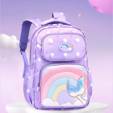 Primary School Rainbow Swan Lightweight Waterproof Backpack School Bag