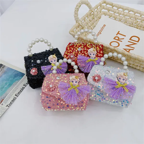 Pearl Portable Princess Shoulder Bag For Toddlers Kids