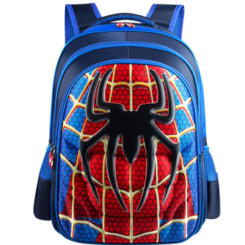 Primary School 3D Spider Lightweight Waterproof Backpack School Bag