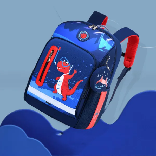 Primary School Diving Dinosaur Lightweight Waterproof Backpack School Bag