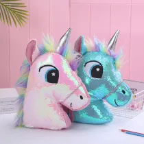 Sequined Cute Unicorn Shaped Backpack School Bag