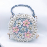 Pearl Flower Crossbody Shoulder Waist Pack Bag for Toddlers Kids