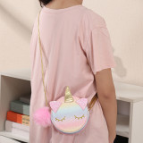 Grind Srenaceous Plush Unicorn Crossbody Shoulder Bag For Toddlers Kids