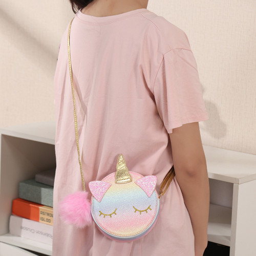 Grind Srenaceous Plush Unicorn Crossbody Shoulder Bag For Toddlers Kids