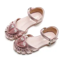 Kids Girl Hollow Out Heart Summer Sandal Dress Shoes