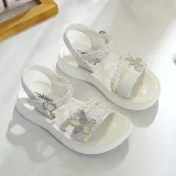 Kids Girl Soft Fashion Rhinestone Butterfly Summer Beach Sandals
