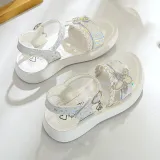Kids Girl Soft Fashion Rhinestone Butterfly Summer Beach Sandals