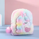 Cute Cartoon Unicorn Love Bow Embroidered Plush Bag