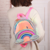 Unicorn Transparent Rainbow Glitter Backpack