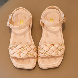 Kids Girl Soft Fashion Braided Twist Summer Beach Sandals