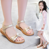 Kids Girl Soft Pear Bow Tie Summer Beach Sandals