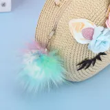 Knitting Unicorn Round Crossbody Shoulder Bag For Toddlers Kids