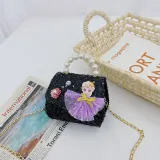 Pearl Portable Princess Shoulder Bag For Toddlers Kids