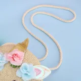 Knitting Unicorn Round Crossbody Shoulder Bag For Toddlers Kids