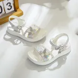 Kids Girl Soft Fashion Rhinestone Butterfly Summer Beach Sandals