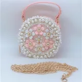 Pearl Flower Crossbody Shoulder Waist Pack Bag for Toddlers Kids