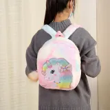 Cute Cartoon Unicorn Big Eyes Bow Embroidered Plush Bag