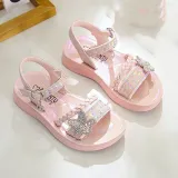 Kids Girl Soft Fashion Rhinestone Butterfly Summer Beach Sandals