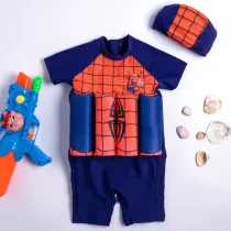 Kid Boys Float Adjustable Buoyancy Swimsuit with Cap