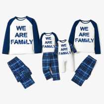 We Are Family Slogan Christmas Family Matching Sleepwear Pajamas Sets