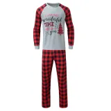 Christmas Matching Family Pajamas Most Wonderful Time Red Plaid Pajamas Set With Dog Pajamas