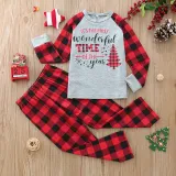 Christmas Matching Family Pajamas Most Wonderful Time Red Plaid Pajamas Set With Dog Pajamas