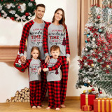 Christmas Matching Family Pajamas Most Wonderful Time Red Plaid Pajamas Set With Dog Pajamas