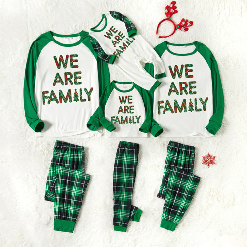 We Are Family Slogan Christmas Family Matching Sleepwear Pajamas Sets