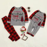Christmas Matching Family Pajamas Most Wonderful Time Red Plaid Pajamas Set With Dog Pajamas