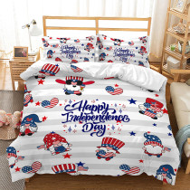 Gnomes Happy Independence Day Bedding Full Twin Queen King Quilt Duvet Covers Sets