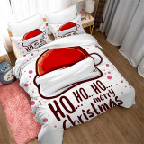 Merry Christmas Snowflake Christmas Hat Bedding Full Twin Queen King Quilt Duvet Covers Sets